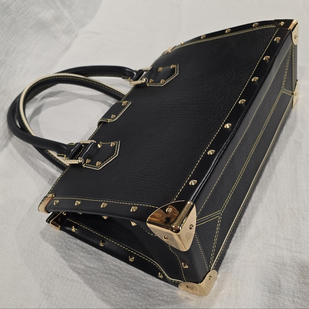 Louis Vuitton Noir Suhali Le Fabuleux Black Tote Bag Trunk Speedy Neverfull Gold - Picture 8 of 17
